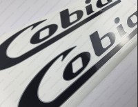 Cobia Boat Logo V2 Silver/Black Decals Set of 2